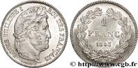 FRANCE 1 franc Louis-Philippe, couronne de chêne LOUIS-PHILIPPE I Paris 1843 (23mm, 4,98g, 6h) -