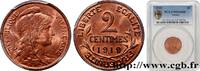 FRANCE 2 centimes Daniel-Dupuis III REPUBLIC Paris 1919 (20mm, 2,00g, 6h) -