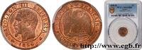 FRANCE Un centime Napoléon III, tête nue SECOND EMPIRE Bordeaux 1856 (15mm, 1,00g, 6h) -