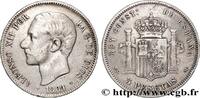 SPAIN 5 Pesetas Alphonse XII SPAIN Madrid 1884 (37mm, 24,62g, 6h) -