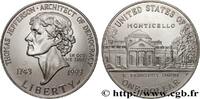 UNITED STATES OF AMERICA 1 Dollar Jefferson UNITED STATES OF AMERICA Philadelphie 1993 (38,5mm, 26,85g, 6h) -