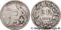 SWITZERLAND 2 Francs Helvetia SWITZERLAND Berne 1862 (27mm, 9,66g, 6h) -