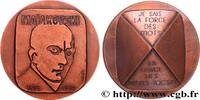 FRANCE Médaille, Vladimir Maïakovski LITTÉRATURE : ÉCRIVAINS/ÉCRIVAINES - POÈTES Monnaie de Paris 1982 (89,5mm, 441,95g, 12h) -