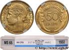 FRANCE 50 centimes Morlon, avec raisin, 9 et 2 ouverts III REPUBLIC 1932 (18mm, 2,0g, 6h) -
