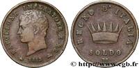 ITALY - KINGDOM OF ITALY - NAPOLEON I 1 Soldo ITALY - KINGDOM OF ITALY - NAPOLEON I Milan 1813 (27mm, 9,92g, 6h) -