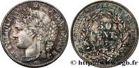 FRANCE 50 centimes Cérès, IIIe République III REPUBLIC Bordeaux 1872 (18,06mm, 2,52g, 6h) -