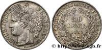 FRANCE 50 centimes Cérès, Troisième République III REPUBLIC Paris 1881 (18mm, 2,51g, 6h) -
