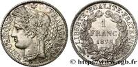 FRANCE 1 franc Cérès, IIIe République III REPUBLIC Bordeaux 1872 (23mm, 5,04g, 6h) -