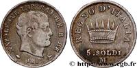 ITALY - KINGDOM OF ITALY - NAPOLEON I 5 Soldi ITALY - KINGDOM OF ITALY - NAPOLEON I Milan 1812 (15mm, 1,22g, 6h) -