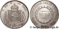 BRAZIL - EMPIRE OF BRAZIL - PETER II 2000 Reis BRAZIL - EMPIRE OF BRAZIL - PETER II 1855 (37mm, 25,39g, 6h) -