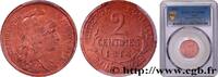 FRANCE 2 centimes Daniel-Dupuis III REPUBLIC Paris 1914 (20mm, 2g, 6h) -