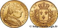 FRANCE 20 francs or Louis XVIII, buste habillé LOUIS XVIII Paris 1814 (21mm, 6,44g, 6h) -