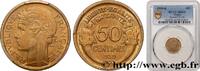 FRANCE 50 centimes Morlon III REPUBLIC Bruxelles 1939 (18mm, 2g, 6h) -
