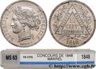 FRANCE Concours de 10 centimes, essai en étain par Marrel II REPUBLIC Paris 1848 (30mm, 8,27g, 6h) -