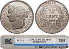 FRANCE Concours de 10 centimes, essai en étain par Desboe II REPUBLIC Paris 1848 (30mm, 8,16g, 6h) -