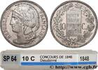 FRANCE Concours de 10 centimes, essai en étain par Dieudo II REPUBLIC Paris 1848 (30mm, 7,99g, 6h) -