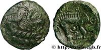 FRANCE Bronze aux animaux affrontés GALLIA - AULERCI EBUROVICES (Area of Évreux) Évreux (27) c. 60-50 AC. (15,5mm, 2,14g, 10h) -