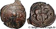 FRANCE Bronze au sanglier et au fleuron VELIOCASSES (Area of Norman Vexin) c. 50-40 AC. (17mm, 2,98g, h) -