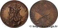 FRANCE Médaille, Léonard de Vinci ARTISTES : MUSICIENS, PEINTRES, SCULPTEURS (1669) (53,5mm, 42,15g, 12h) -