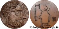 FRANCE Médaille, Piem ARTISTES : MUSICIENS, PEINTRES, SCULPTEURS 1976 (72mm, 181,16g, 12h) -