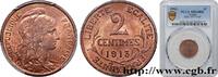 FRANCE 2 centimes Daniel-Dupuis III REPUBLIC Paris 1913 (20mm, 2g, 6h) -