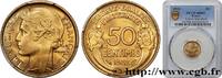 FRANCE 50 centimes Morlon, avec raisin, 9 et 2 ouverts III REPUBLIC 1932 (18mm, 2,0g, 6h) -