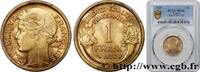 FRANCE 1 franc Morlon III REPUBLIC Paris 1937 (23mm, 4g, 6h) -