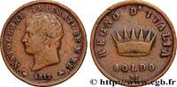 ITALY - KINGDOM OF ITALY - NAPOLEON I 1 Soldo ITALY - KINGDOM OF ITALY - NAPOLEON I Milan 1813 (27mm, 9,85g, 6h) -