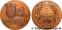 FRANCE Médaille, 26e congrès des médaillés militaires, Co VILLES ET MAIRIES 1984 (89,5mm, 318,87g, 12h) -