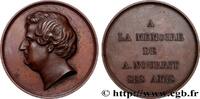 FRANCE Médaille, Adolphe Nourrit ARTISTES : MUSICIENS, PEINTRES, SCULPTEURS 1845 (60,5mm, 113,49g, 12h) -
