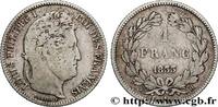 FRANCE 1 franc Louis-Philippe, couronne de chêne LOUIS-PHILIPPE I La Rochelle 1833 (23mm, 4,79g, 6h) -