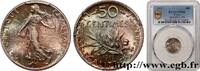 FRANCE 50 centimes Semeuse III REPUBLIC 1917 (18mm, 2,50g, 6h) -