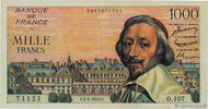 FRANCE 1000 Francs RICHELIEU FRANCE 1000 Francs RICHELIEU 1955 VF -