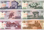 NORTH KOREA 50 au 5000 Won SPECIMEN Lot NORTH KOREA 50 au 5000 Won SPECIMEN Lot 2002 UNC -