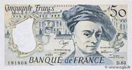 FRANCE 50 Francs QUENTIN DE LA TOUR FRANCE 50 Francs QUENTIN DE LA TOUR 1991 UNC -