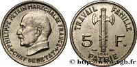 FRANCE 5 francs Pétain FRENCH STATE 1941 (22mm, 3,93g, 6h) -