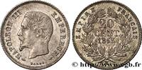 FRANCE 20 centimes Napoléon III, tête nue SECOND EMPIRE Paris 1853 (15mm, 1,02g, 6h) -