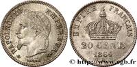 FRANCE 20 centimes Napoléon III, tête laurée, petit modul SECOND EMPIRE Paris 1864 (15mm, 1,01g, 6h) -