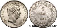 FRANCE 5 francs type Tiolier avec le I, tranche en relief LOUIS-PHILIPPE I Paris 1830 (37,30mm, 24,94g, 6h) -