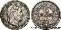 FRANCE 1/2 franc Louis-Philippe LOUIS-PHILIPPE I Bordeaux 1831 (18mm, 2,56g, 6h) -