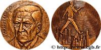 FRANCE Médaille, Arthur Koestler LITTÉRATURE : ÉCRIVAINS/ÉCRIVAINES - POÈTES Monnaie de Paris 1983 (68,5mm, 199,34g, 12h) -