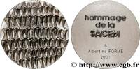 FRANCE Médaille, Hommage de la Société des auteurs, compo MUSIQUE, ARTS ET CONCERTS 2001 (71,5mm, 202,43g, 12h) -