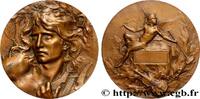 FRANCE Médaille, Orphée - Joueur de lyre MUSIQUE, ARTS ET CONCERTS Monnaie de Paris (1899) (67,5mm, 143,12g, 12h) -