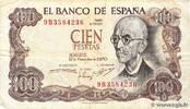 SPAIN 100 Pesetas Remplacement SPAIN 100 Pesetas Remplacement 1970 F -