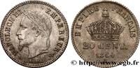 FRANCE 20 centimes Napoléon III, tête laurée, petit modul SECOND EMPIRE Paris 1864 (15mm, 1,01g, 6h) -