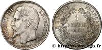 FRANCE 1 franc Napoléon III, tête nue SECOND EMPIRE Strasbourg 1860 (23mm, 4,96g, 6h) -