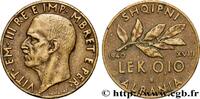 ALBANIA 0,10 Lek Victor-Emmanuel III ALBANIA Rome 1940 (22,5mm, 4,83g, 6h) -