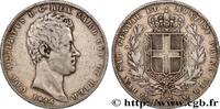 ITALY - KINGDOM OF SARDINIA 5 Lire Charles Albert ITALY - KINGDOM OF SARDINIA Gênes 1844 (37mm, 24,76g, 6h) -