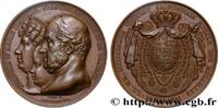 FRANCE Médaille, le roi et la reine de Sicile visitent la CHARLES X 1830 (50,5mm, 49,62g, 12h) -
