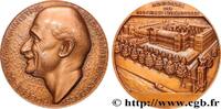 FRANCE Médaille, Robert Schuman POLITIQUE ET POLITICIENS Monnaie de Paris 1966 (67,5mm, 162,20g, 12h) -